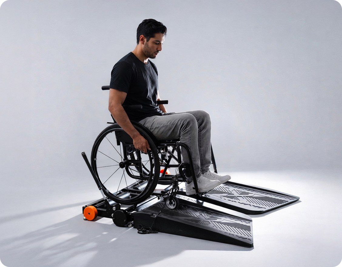Wheelchair user training on Wheely-X